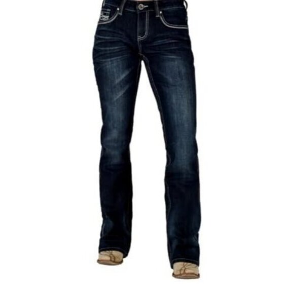 Cowgirl Tuff Co Women's Ace Classic Rise Bootcut Jeans - Picture 2 of 5